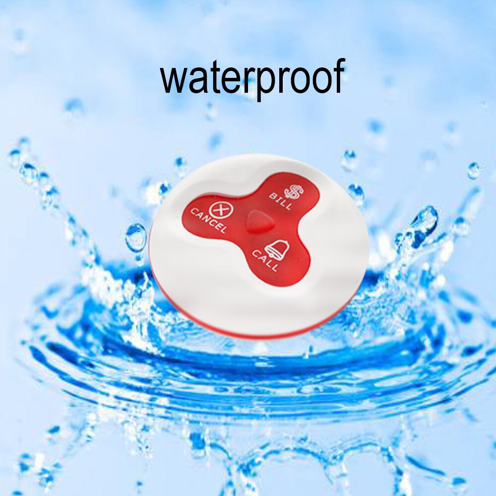 Restaurant Pager Wireless Paging System 5 Waterproof Button Transmitter Guest Call Waiter Service For Cafe Hotel