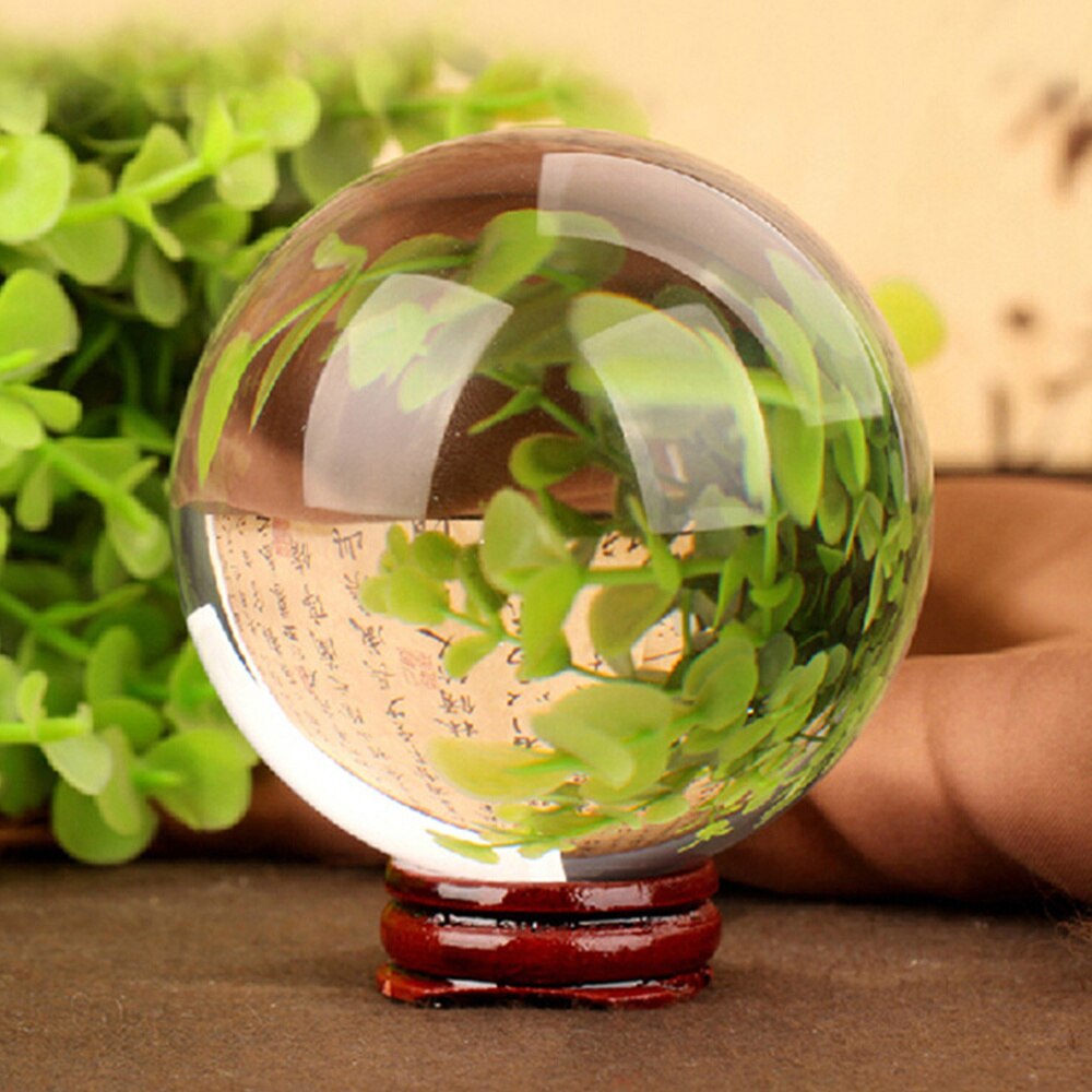 80MM cristal fotografía Prop meditación malabares Pantalla de esfera de vidrio