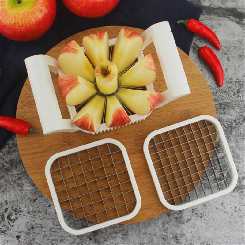Kitchen Gadgets Multifunctional 3 In 1 Vegetable Fruit Slicer Cutter Stainless Steel Apple Potato French Fries Kitchen Accessory