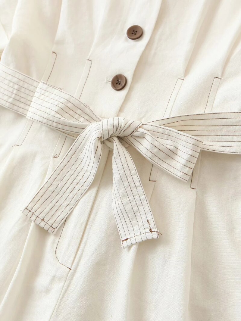 Bløde kvinder bomuld-linned jumpsuits sommer dame hvid jumpsuit fest kvindelige afslappede bukser piger chic