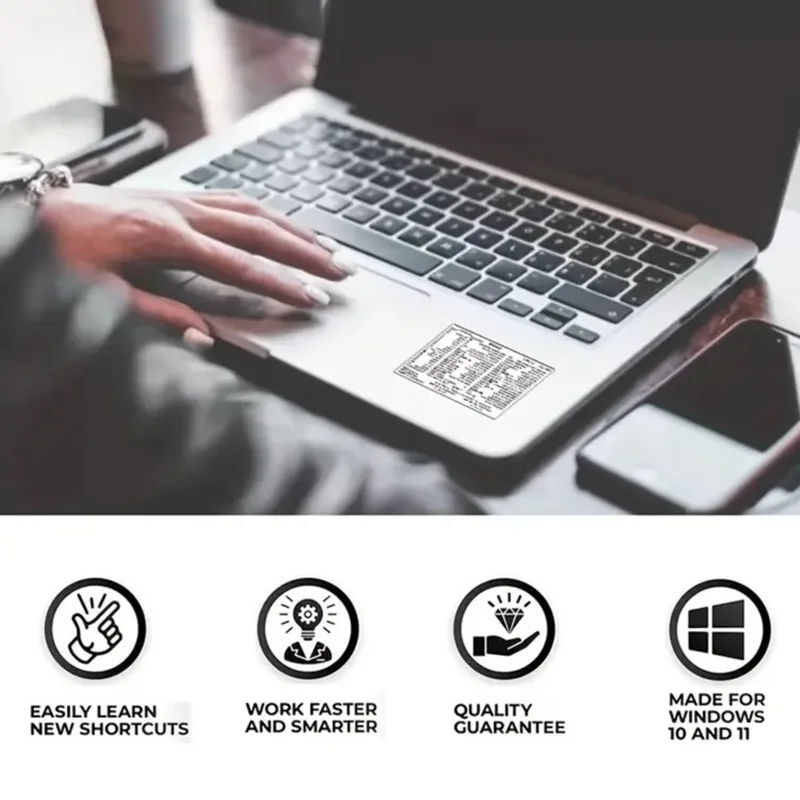 For Mac Windows Keyboard Shortcut Stickers Word Excel Clear Stickers Letter Graphic Laptop Protective Sticker Quick Navigation