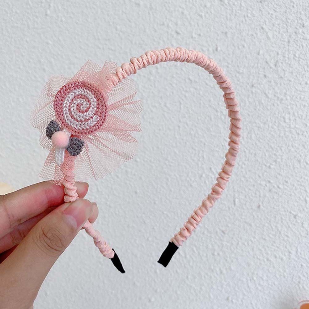Diademas con lazo de flores para niña, bandanas de estilo coreano, cinta para el pelo con pliegues, diadema: 04
