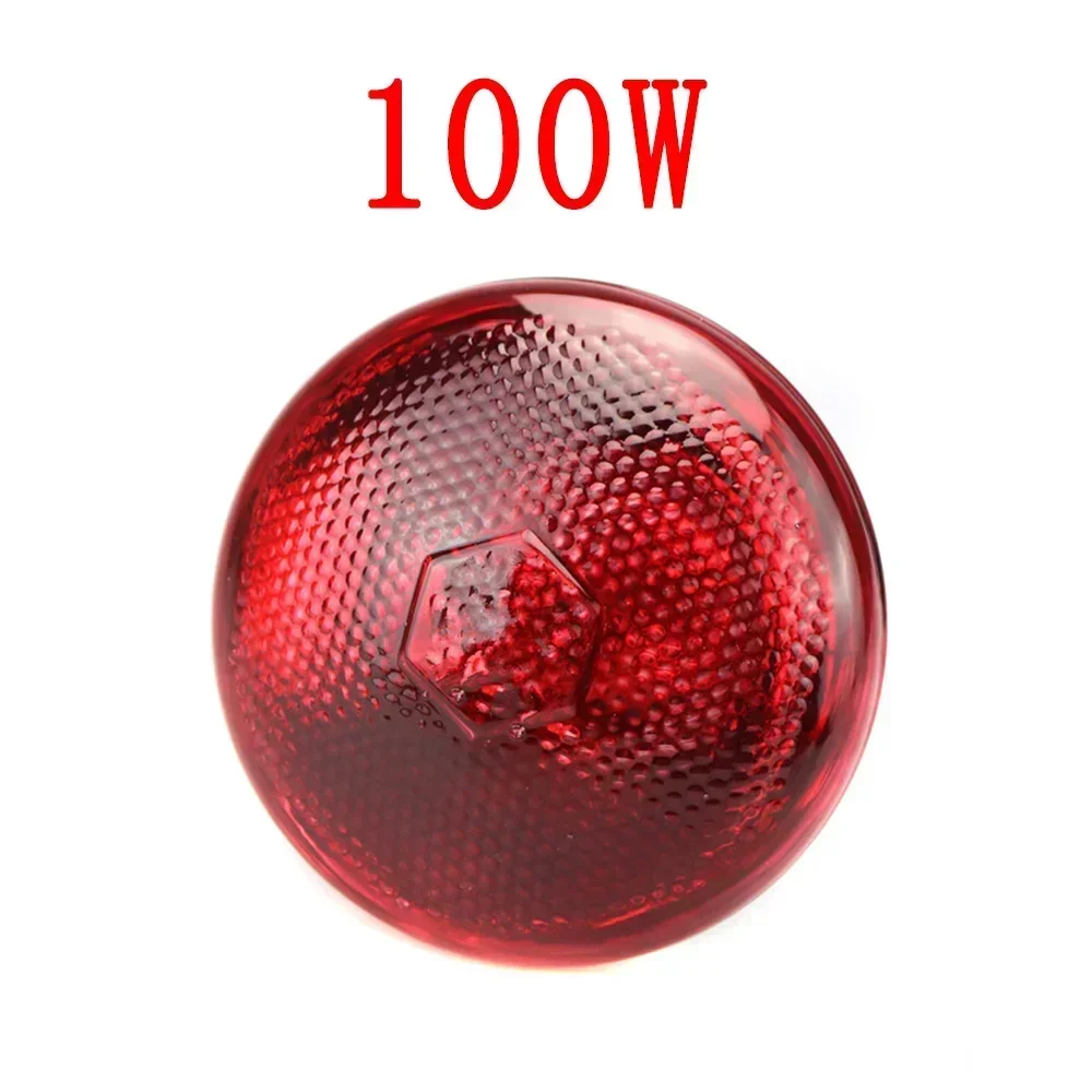 Bombilla calefactora para aves de corral de 220V, 100/150/200/275W, aislamiento térmico infrarrojo para reptiles, plantas, anfibios, mascotas, ganado y aves de corral: Marrón oscuro