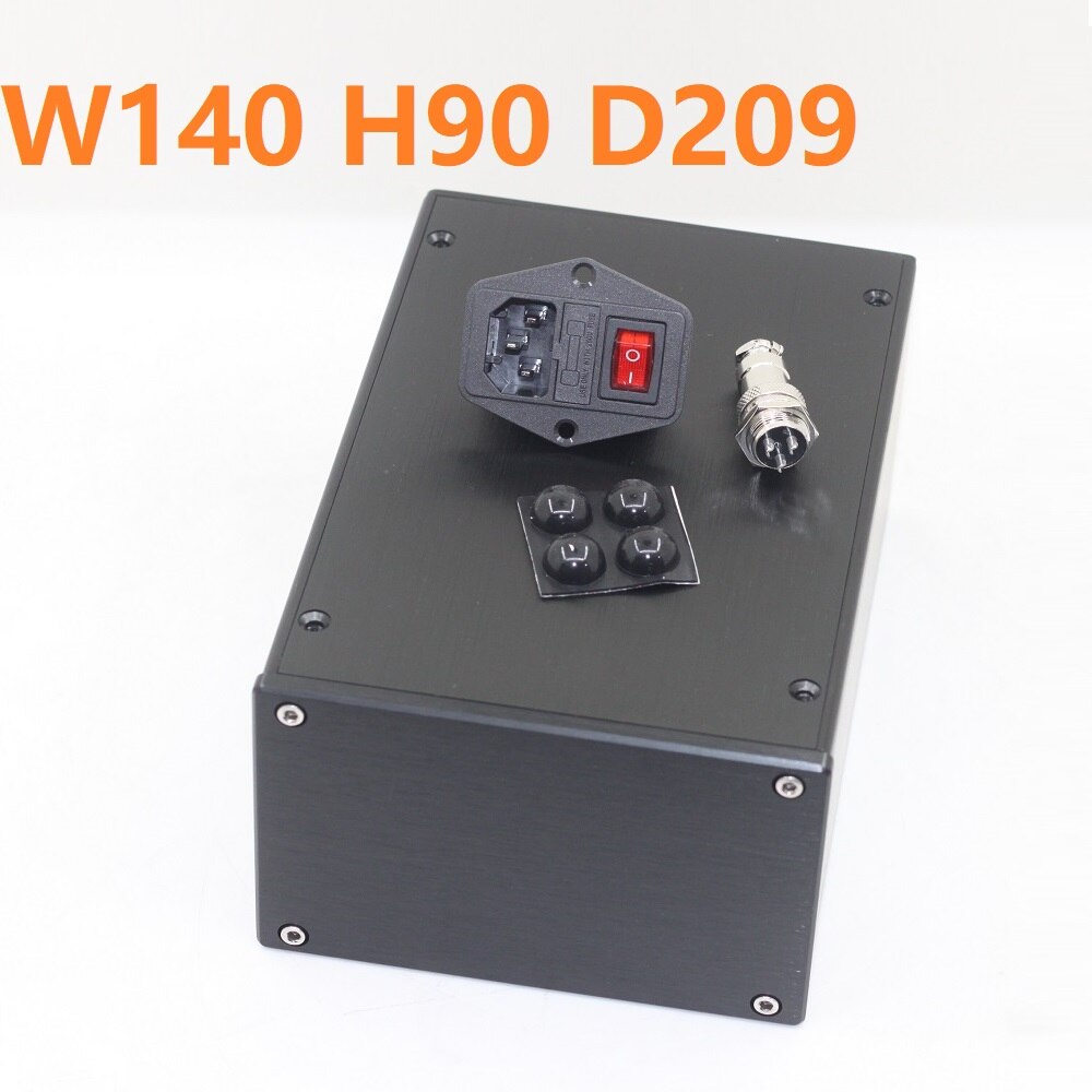 Aluminum Isolated Power Supply Box DIY Preamp Amplifier Chassis Home Audio Enclosure W140 H90 D209