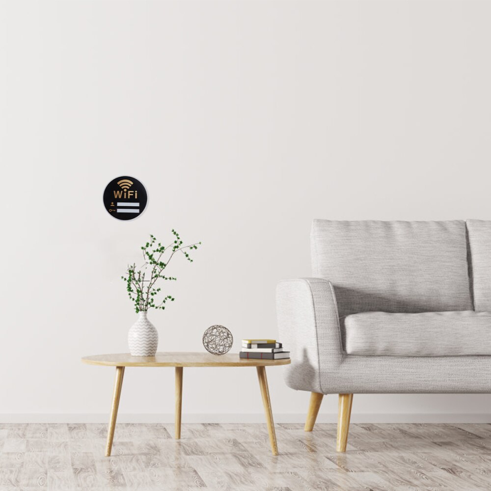 Exquisite Acrylic Wifi Sign Useful Wall Sticker Acrylic Reminder Pratical Wifi Password Acrylic Reminder (15x15cm)
