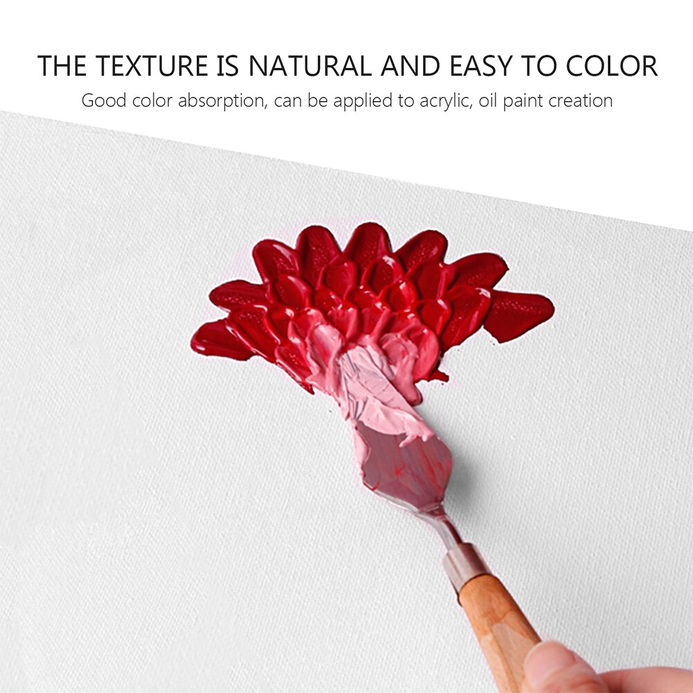 6x White Artboard Cotton Canvas for Oil Painting Hand Painted Frame Canvas Panels Craft Painting Tool Hand Painted Accessories