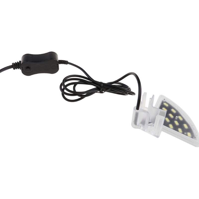 EU 100-240V LED Clip-on Fish Tank Aquarium Lighting Bulb White Light P9YB