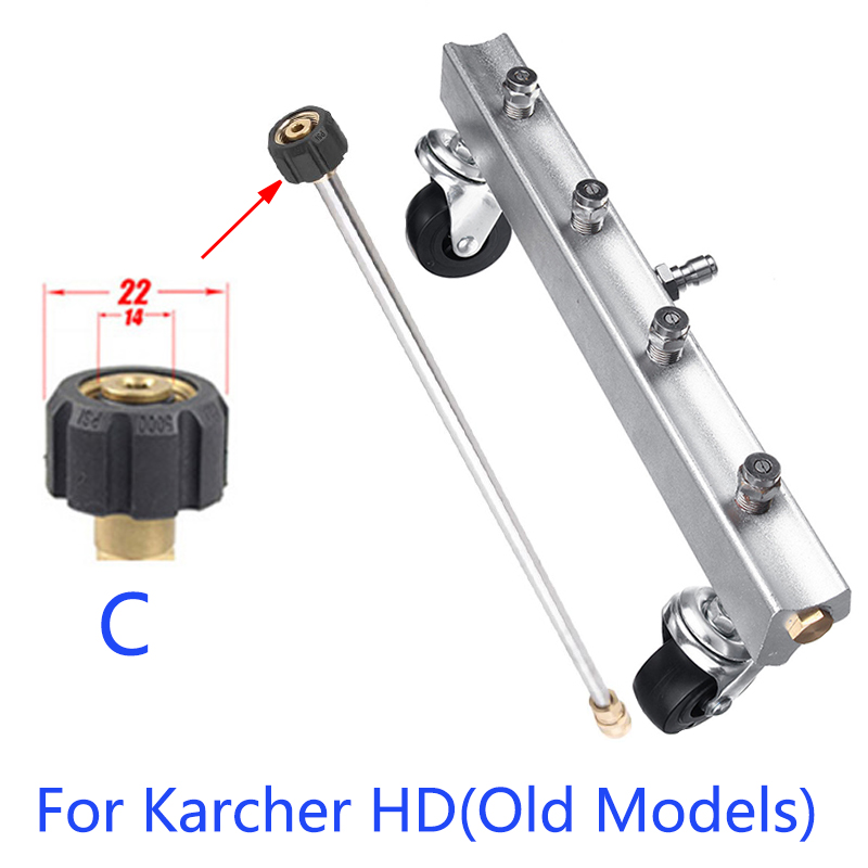 Buse de nettoyage à jet d&#39;eau pour châssis de voiture, pour Parkside Karcher K5 black et decker michelin buse haute pression adaptateur nettoyeur haute pression grip 1/4 washer: C
