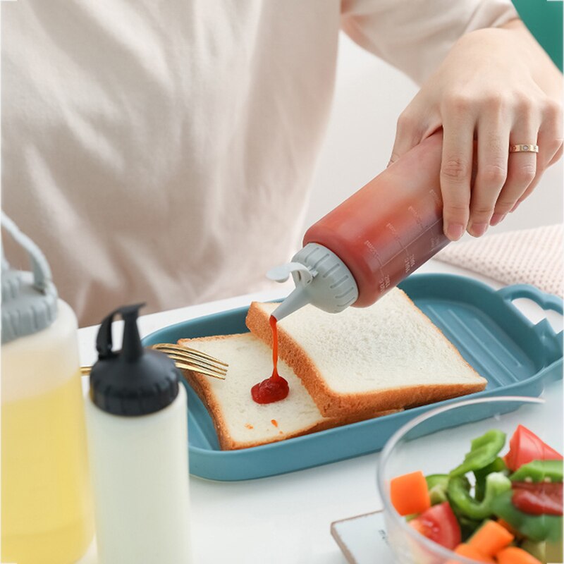 Condiment Squeeze Bottle Sauce Squeeze Squirt Bottle For Oil Ketchup Griddle Sauce Catsup Pancake Kicthen Tools Accessories