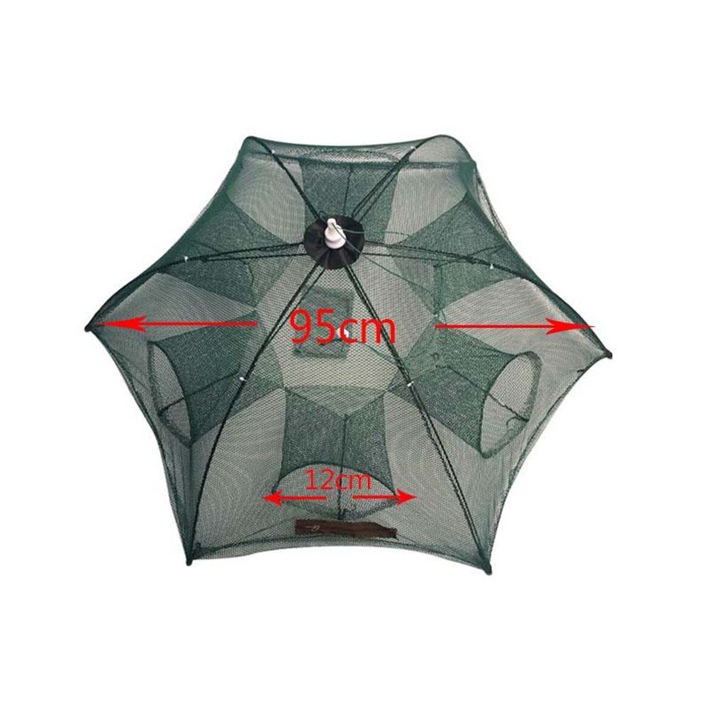 Folded Portable 20 Holes Fishing Net Network Casting Crayfish Catcher Shrimp Minnow Crab Baits Trap Cages Mesh Fish Nets Tool