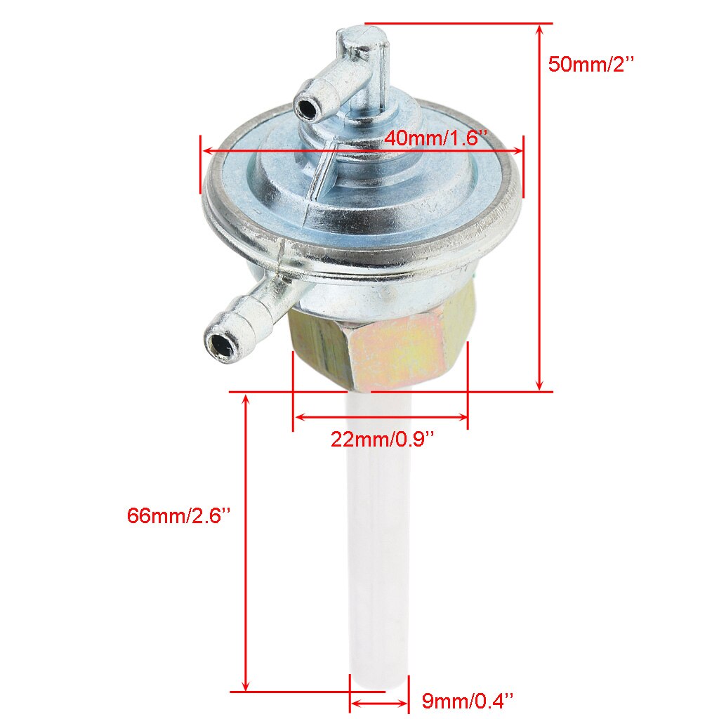 Brandstof Gas Tap Switch Shut Off Valve Benzinekraan Universeel Voor Motorfiets Scooter