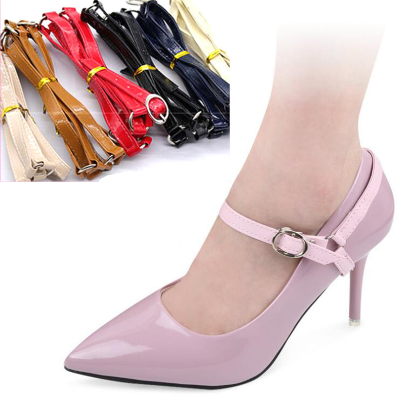 1 Paar Vrouwen Hoge Hakken Holding Losse Anti-Slip Bandjes Kant Schoenen Band Bundel Schoenveter Metalen Tip Schoen Accessoires