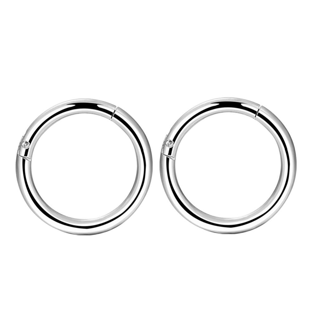 KÖRPER Punk 16g Klapp Segment Ringe 316L Chirurgische Stahl Lippe Nase Band Septum Clicker Tragus Daith Knorpel Ohrringe durchbohren: 8mm Paar