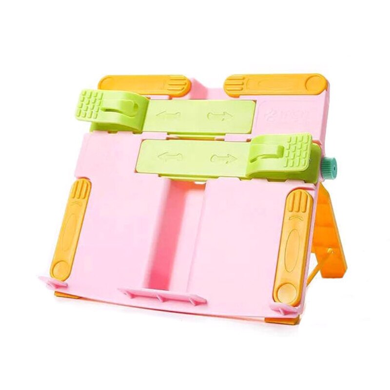 Adjustable Kid Children Reading Shelf Holder Portable Folding Book Stand Support: Grey
