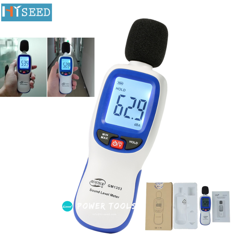 Detection sound 1358 decibel meter digital noise high precision alarm monitor low frequency measuring device backlight home