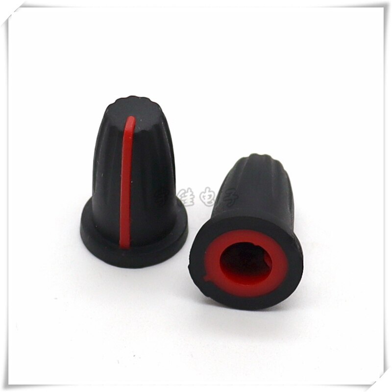 10 Piece 13*19MM half shaft rubber knob potentiometer rotary encoder volume switch knob suitable for D axis 6MM