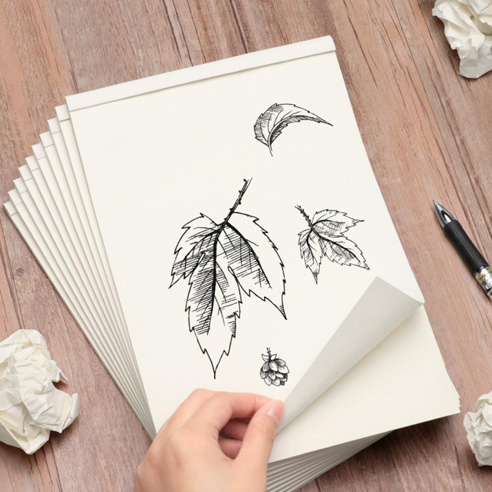 A4 Notebook Blank Inner Page Graffiti Draft Sketchbook Thickened Beige Paper For Sketching Note Painting 40 Pages