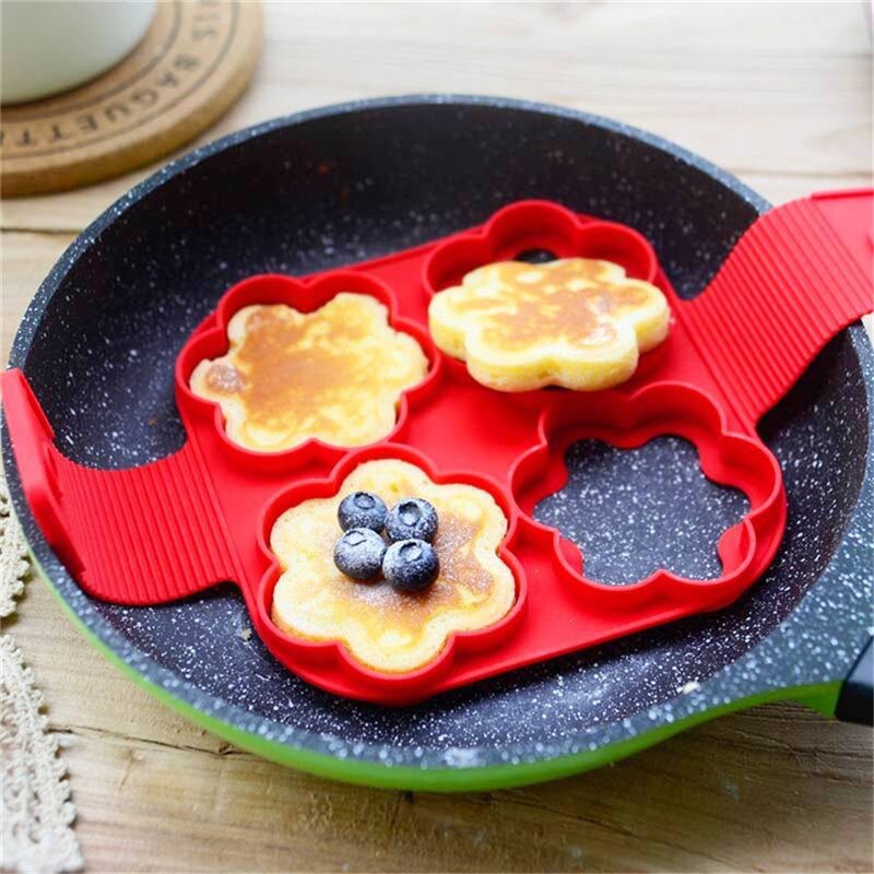 1PC Silicone Non Stick Fantastic Egg Pancake Maker Ring Kitchen Baking Omelet Moulds Flip cooker Egg Ring Mold