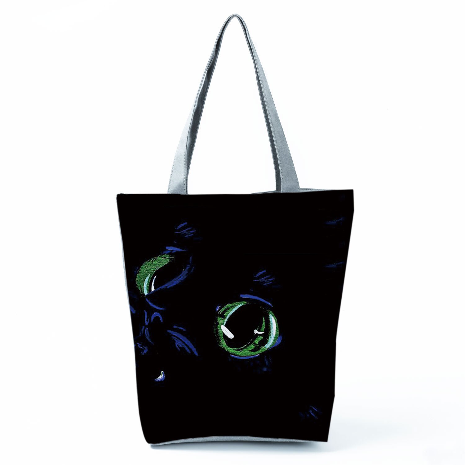 Bolso de mano para mujer, bolsa de hombro con estampado de gato negro, pintura artística de Animal, de gran capacidad, ecológico, Para Boutique: hl3071 Cat Bag