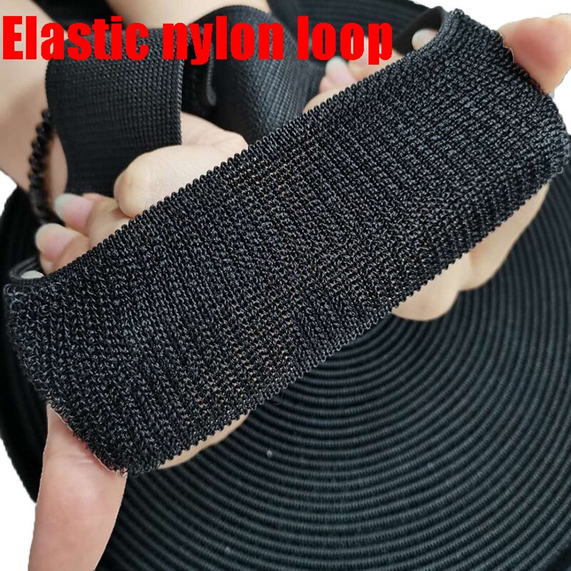 1 metr elastyczna taśma z haczykiem i pętelką nylonowa gumka bez samoprzylepnych pętli paski do szycia DIY 20/25/30/38/50/100mm