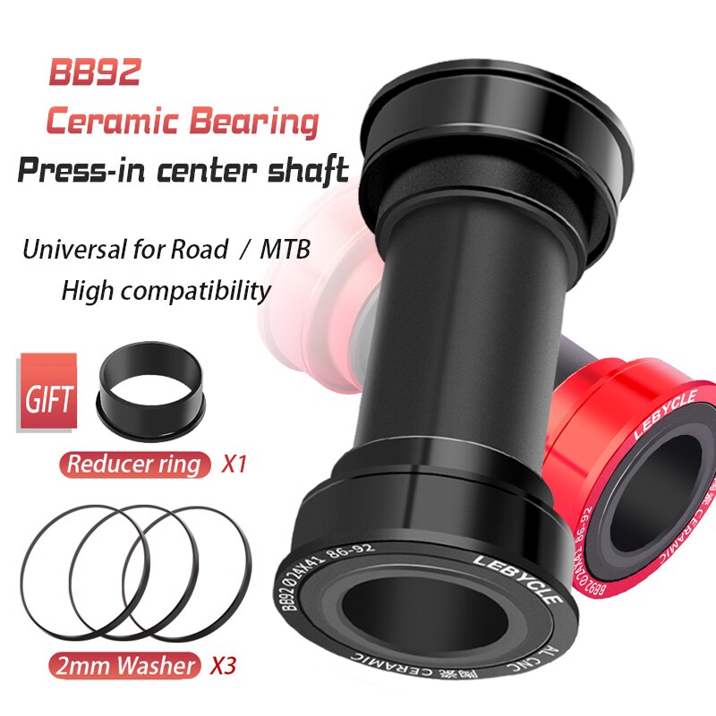 Lebycle Bicycle Bottom Bracket BB92 For Shimano Prowheel SRAM GXP MTB Road Bike Crankset Part