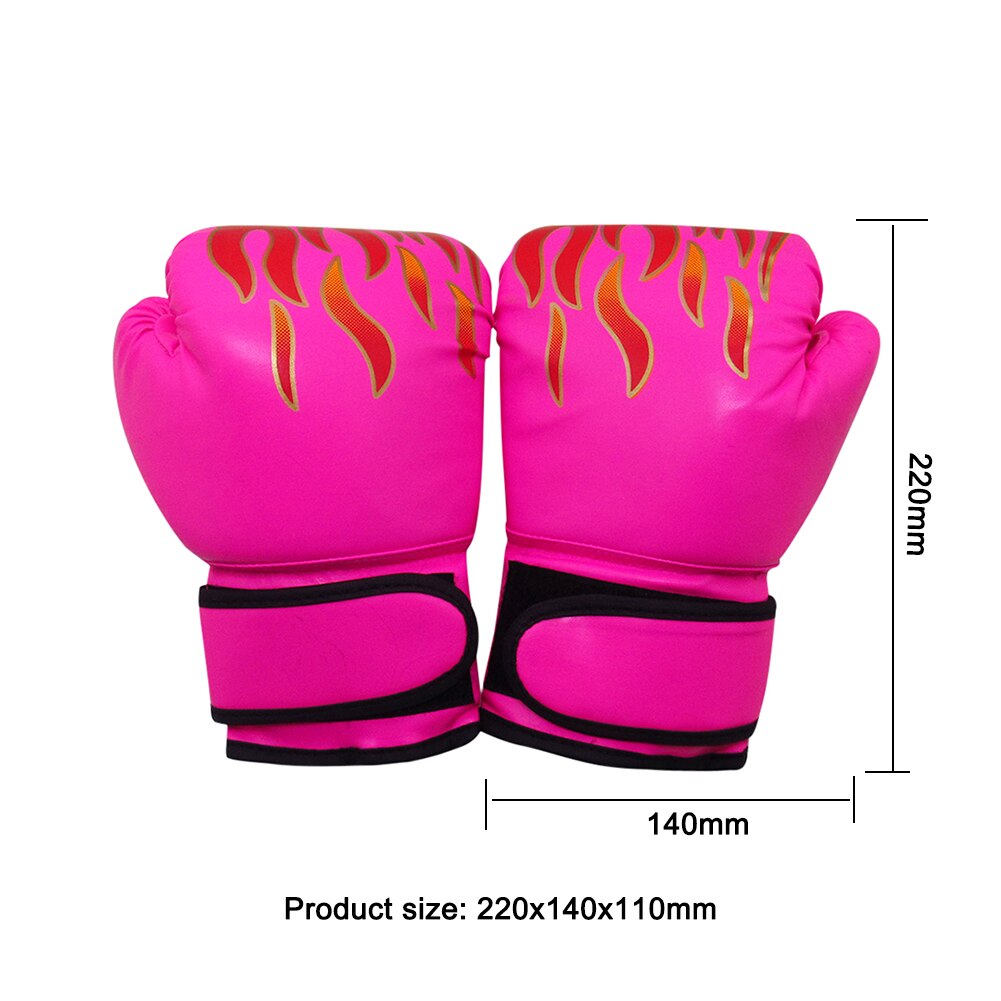 Kids Children Boxing Gloves Flame Mesh Breathable PU Leather Punching Gloves Sanda Boxing Training Fighting Glove