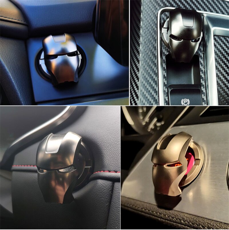 Start Stop Button 3D Stickers Start Stop Cap Auto Engine Ignition Button Stop Ring Circle Car Start Button Cover