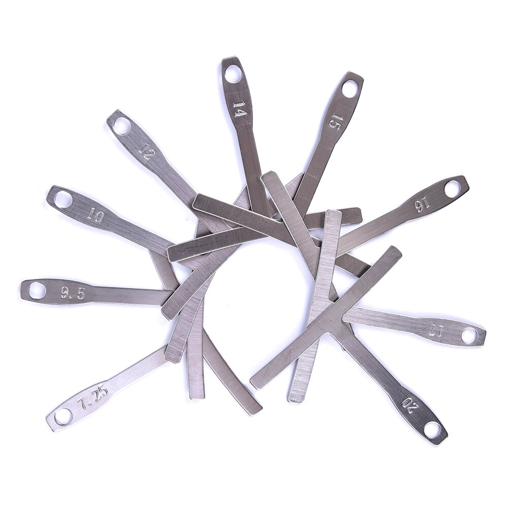 9pcs/set Guitar Metal Under String Radius Gauge Luthier Stainless Steel Tools Parts