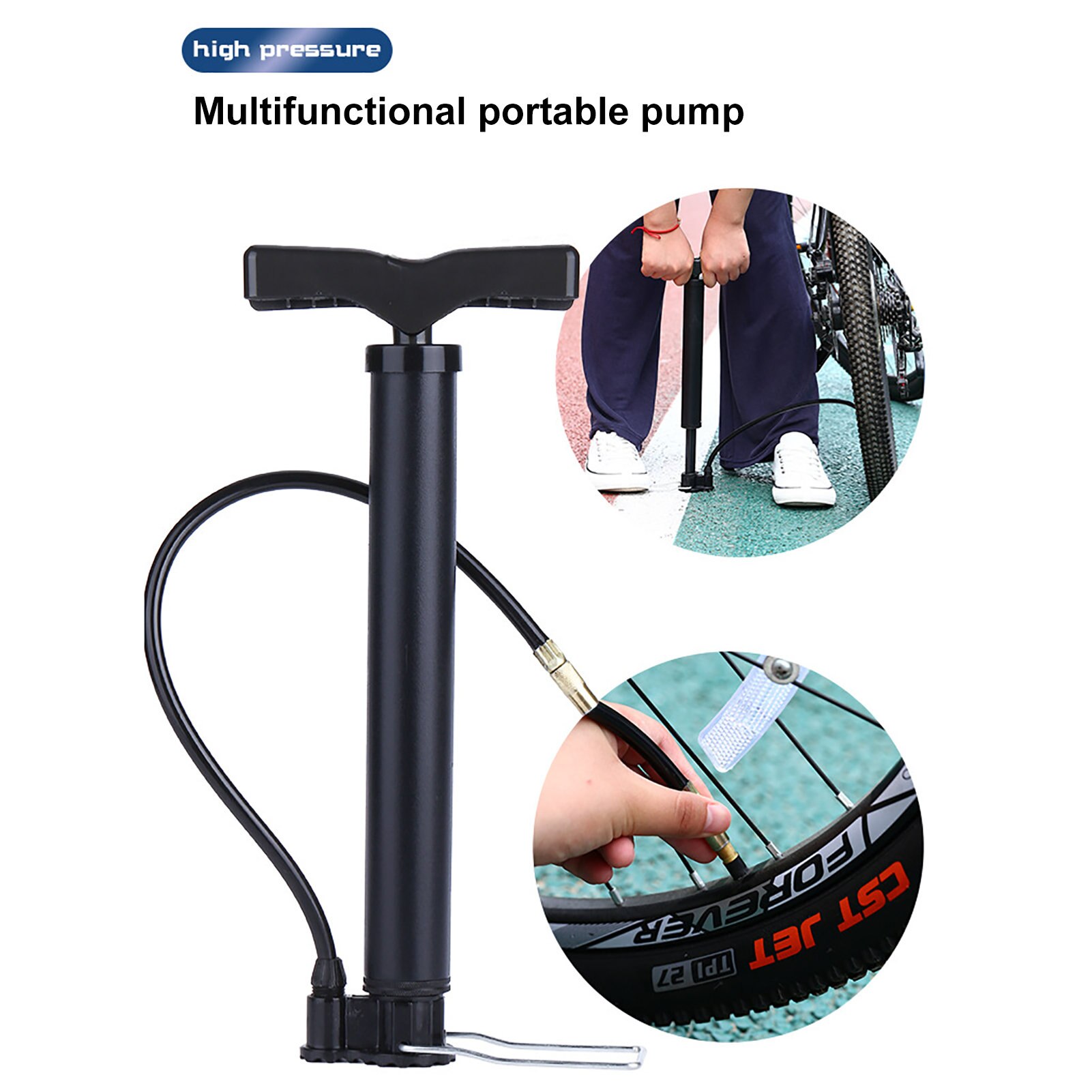 Mini Fahrrad Pumpe Tragbare Fahrrad Reifen Boden Pumpe Reise Fahrrad Pumpe Hand Fuß Luft Inflator Außen MTB Radfahren Rolle Ziemlich gute