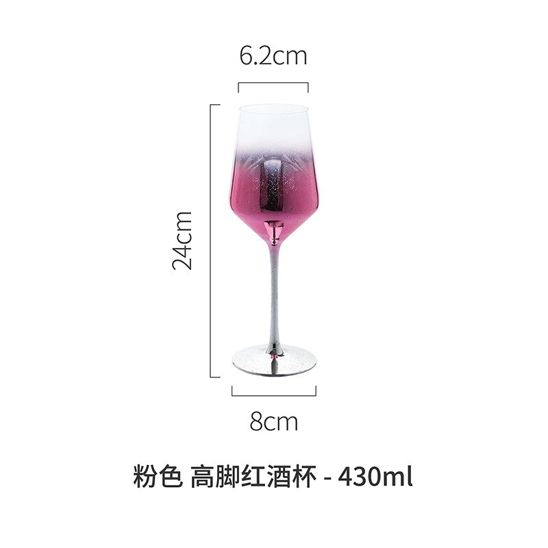 Kleur Sterrenhemel Beker Thuis Kristal Glas Rode Wijn Glas Champagne Glas Cocktail Glas Champagne Glazen Borrelglaasjes Mokken: A-Pink 430ml-1pc