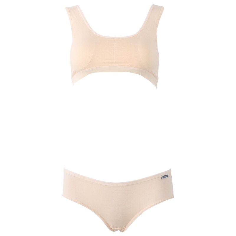 Girls Training Bra Pantie 2pcs Set Puberty Kid Soft Cotton Underwear Set Clothes