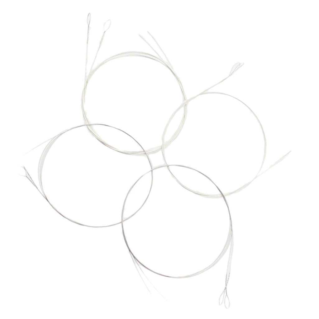 Durable 1 Set Silver Plated Stainless Steel Mandolin Replacement Strings Silver E/A/D/G