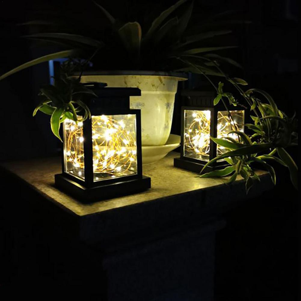 Garden Solar Retro Lanterns Light Outdoor Hanging Candle Lamps Decoration Waterproof Garden Yard Lawn Landscaping Floor Lights