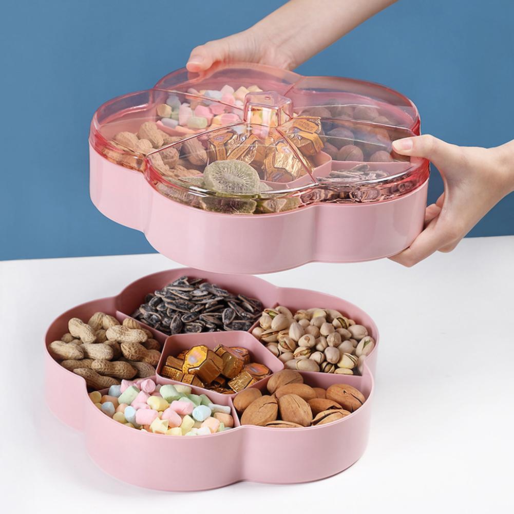Doppel Versiegelt Getrocknete Obst Platte Hause Snack Platte Fach Wohnzimmer Typ Kreative Studie Kasten Melone Samen Platte Süssigkeit Kasten