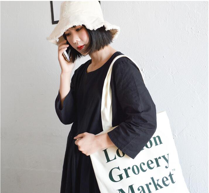 Kvinder bøttehat ensfarvet sort gul fiskerkasket bomuld lurvet forårssommersolhat bred skygge strandhat