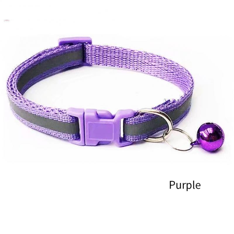 Colar reflexivo do remendo do animal de estimação dos gatos do colar do remendo dos produtos do animal de estimação coleiras luminosas do animal de estimação: purple