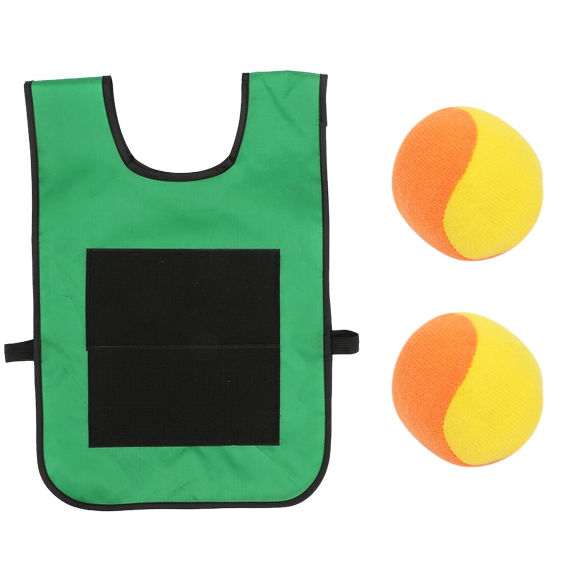 Dodgeball tag sticky väst catch toss game sticky target bollväst utomhus kastmål spel för barn -gul orange och så vidare: Grön