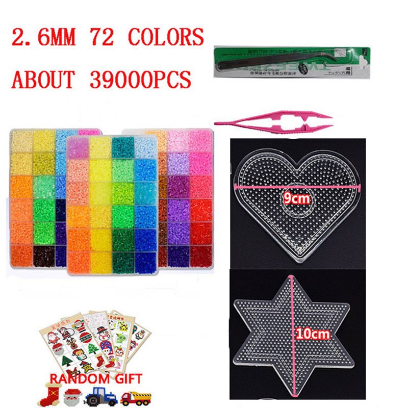 24 / 72 Colors 5mm hama Beads/ Iron Beads diy Puzzles 2.6mm Education Beads 100% Guarantee perler Fuse beads diy toy: 2.6mm 39000pcs