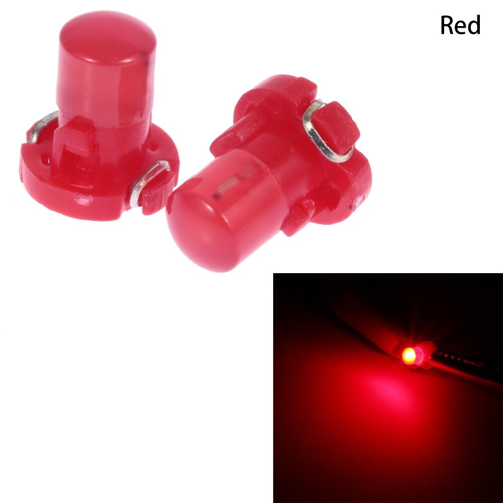 10Pcs/Lot Practical 12V T3 Dash Indicator Light Panel Bulb COB Wedge LED Instrument Dashboard Lamp Auto Interior Accessories: red