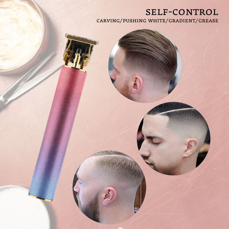 Recortadora de pelo inalámbrica para hombre, máquina cortadora de pelo para barbería, cortador de barba con Usb, Kit potente