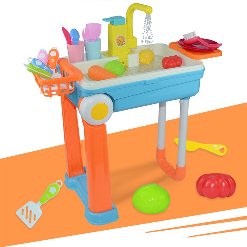 Baby Toy Chef Doctor Craftsman Makeup Artist Suitcase Portable Kitchen Set ABS Plastic Role Play Boy And Girl Play Kit: Wash basin