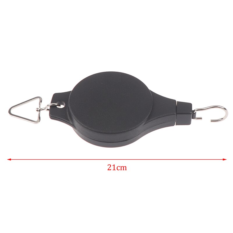 Zwarte intrekbare tuinkatrolmand, ophanghaak, plantenbakhaak, plantenbakhouder van kunststof, bloempot voor huishoudelijk gebruik