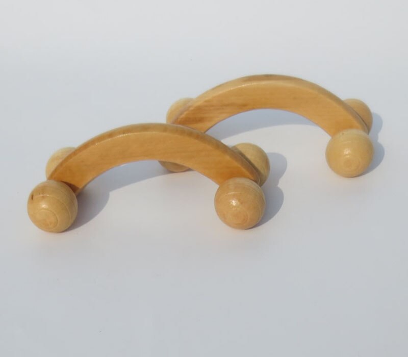 3 stuks houten acupunctuur-massage-apparaat uitgerust met handmatige massage-instrumenten voor mensen, draagbaar multifunctioneel handmatig duimmassage-apparaat