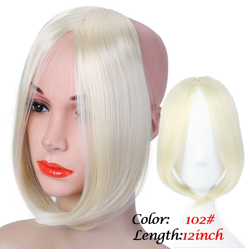 PAGEUP Long Clip In on Front Hair Bang Side Fringe Hair Extension Real Natural Synthetic Bangs Hair Piece: 102