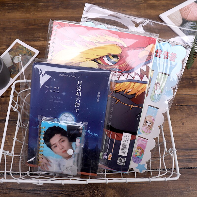 100 einzelhandel verpackung taschen mit hängen löcher, transparent selbst-Klebstoff versiegelt kunststoff lagerung taschen Geburtstag tasche