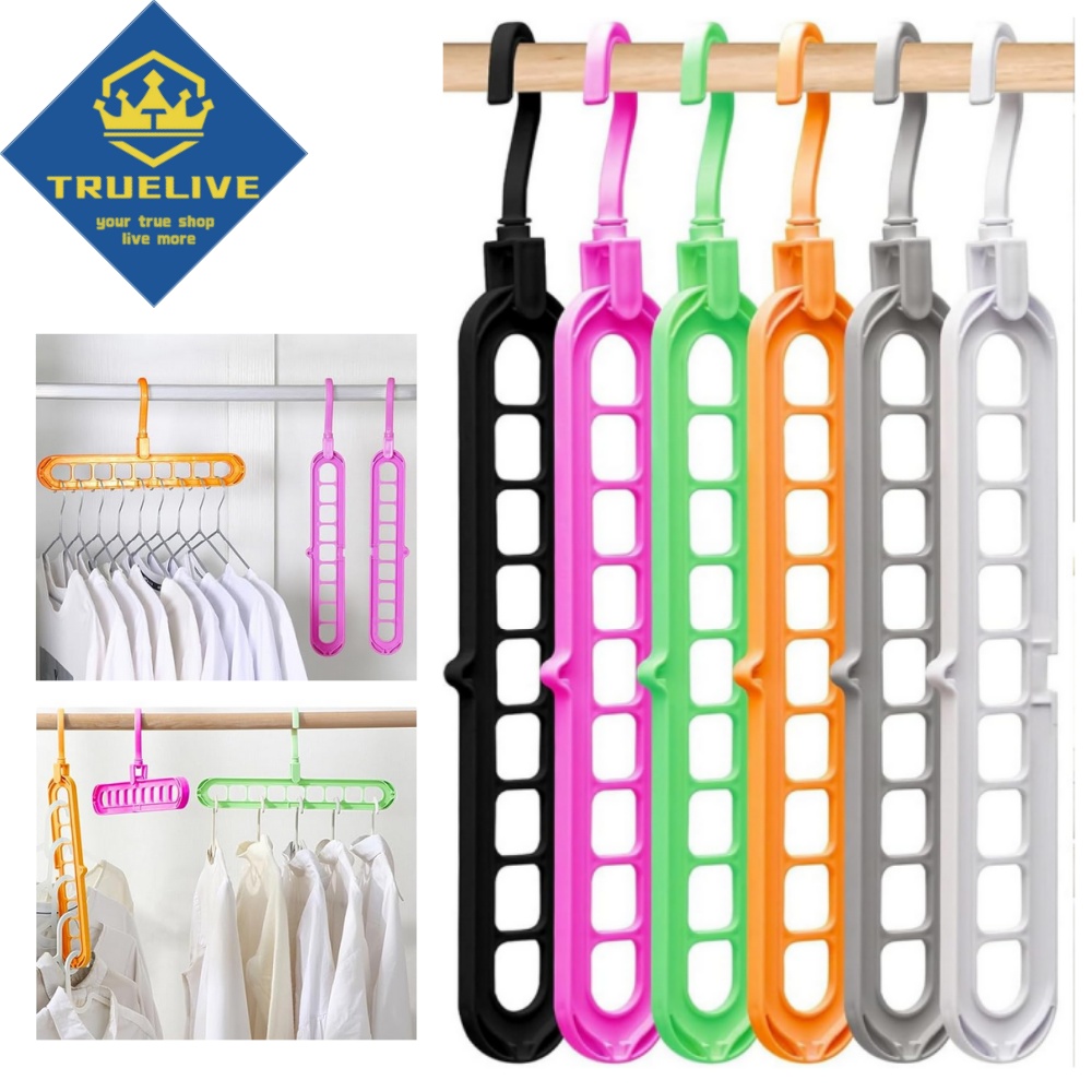 Cintres pliables à 9 trous, 20/10/5/3/1 pièces, robustes, gain de place, organisateur de vêtements pour chambre, garde-robe, maison, porte-vêtements