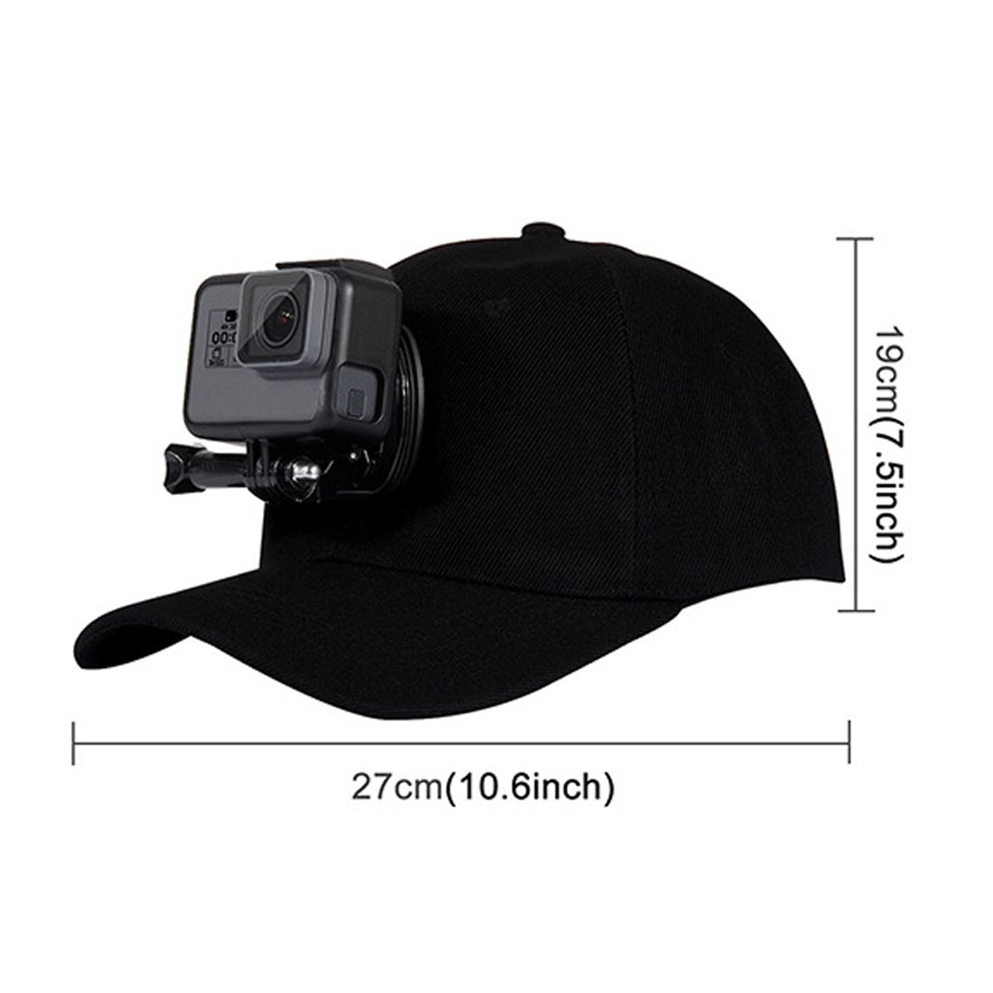 Gorra de lona ajustable para el sol para Gopro Hero 12 11 10 9 8 7 6 5 insta360 x3 cámara de acción Yi 4K DJI OSMO cámara de acción deportiva