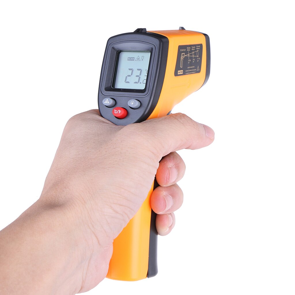 Digital No-Touch LCD IR Industrial Infrared Temperature Thermometer Gun