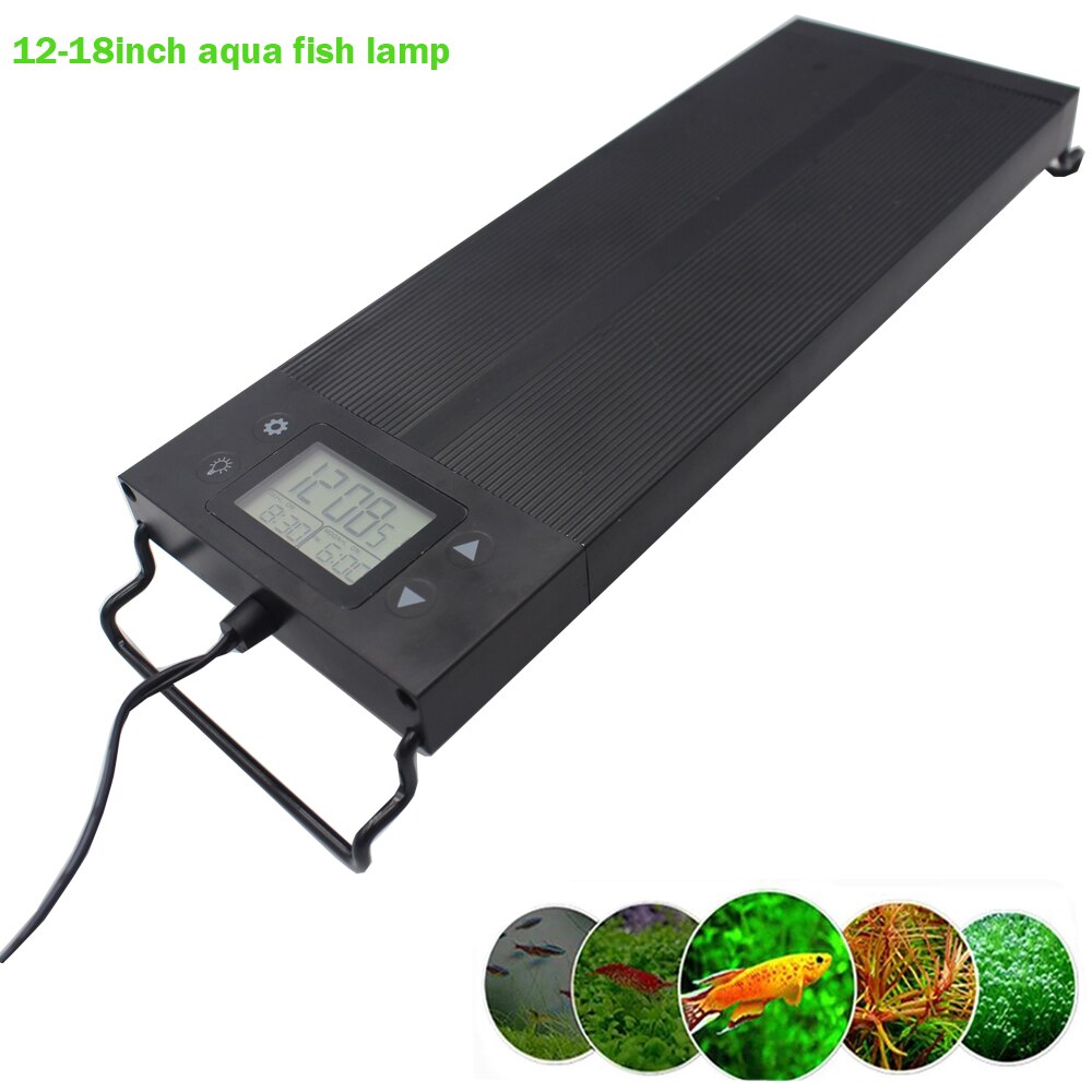 12inch-18-24inch Waterdichte Programma 8 Kleuren Auto On Off Volledige Spectrum Led Aquarium Lichtpunt Voor Zoetwater Geplant Tank
