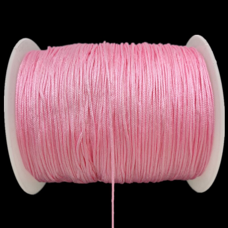 0.5/0.8/1.0/1.5mm Pink Nylon Cord Rope Chinese Knot Macrame Cord Rope For Jewelry Making DIY Shamballa Bracelet: 1.0mm 10yards